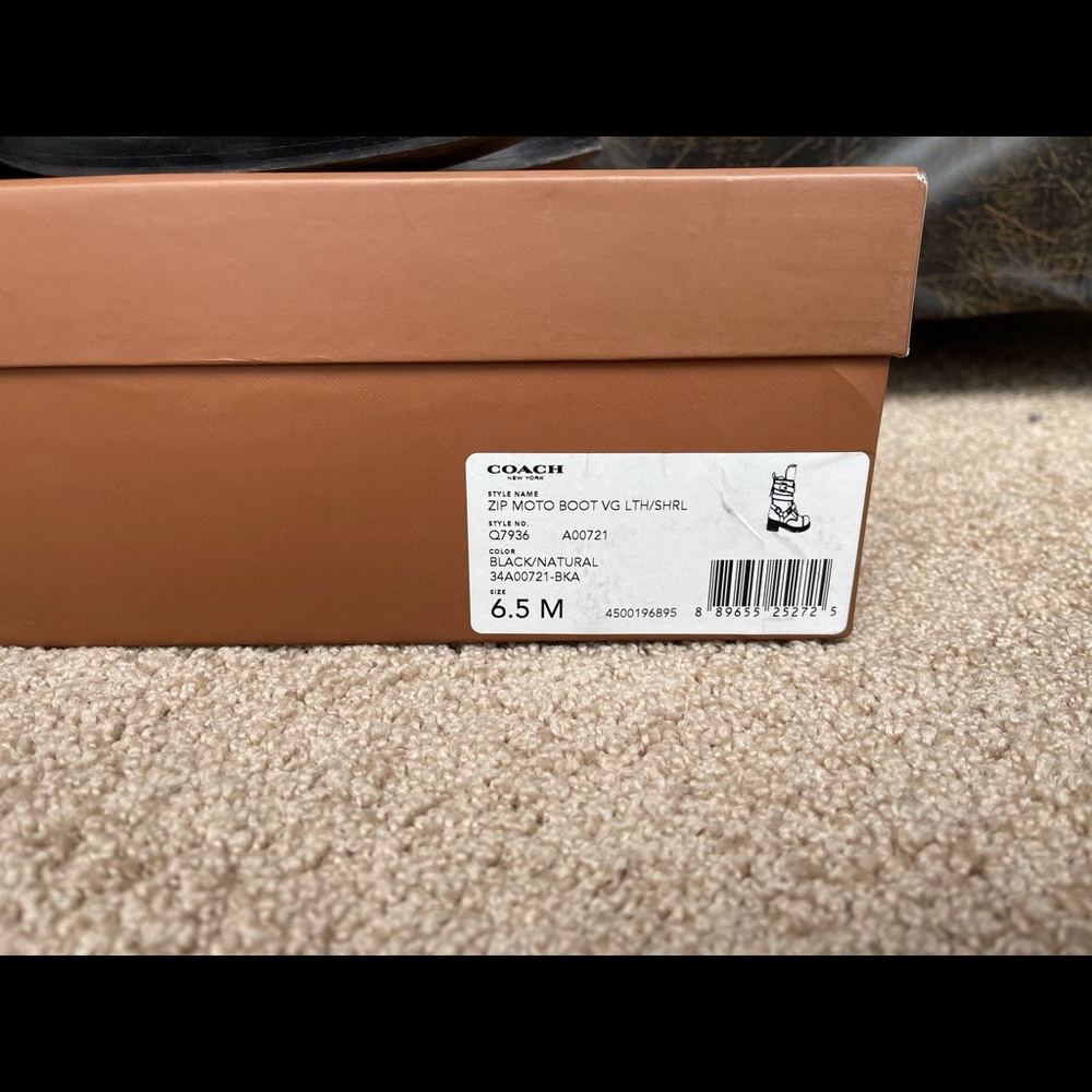 Coach Zip Moto Genuine Shearling Boots! - Picture 5 of 6